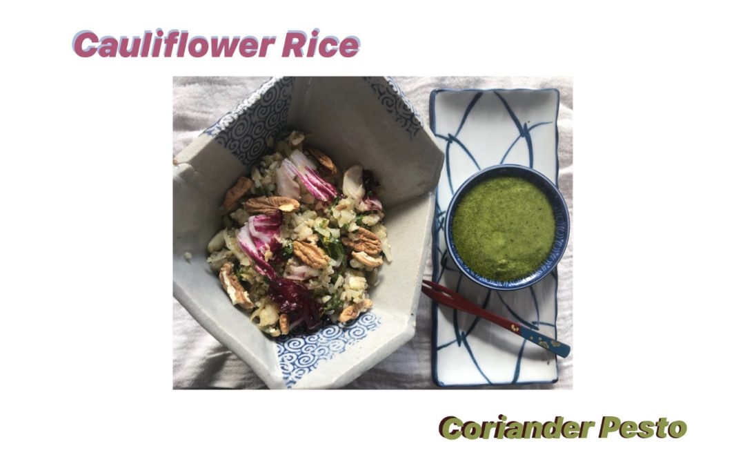 Cauliflower Rice with Coriander Pesto